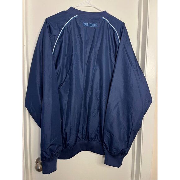 Vtg Carolina Tar Heels Navy Pullover Windbreaker Sz Large Team Edition Apparel - Picture 2 of 10